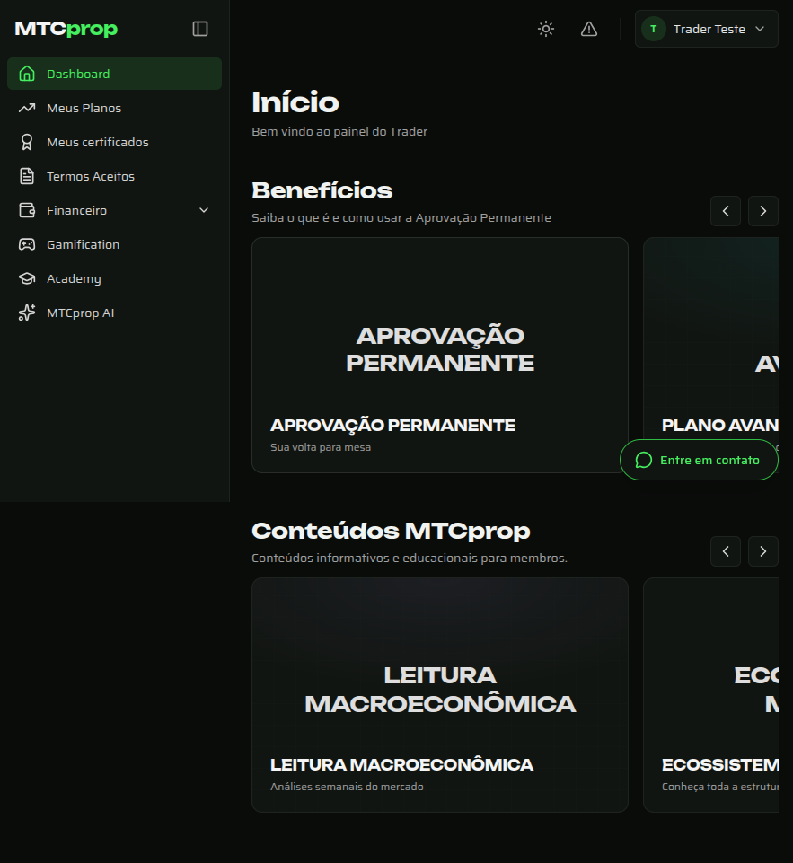 MTCprop — Área de Membros